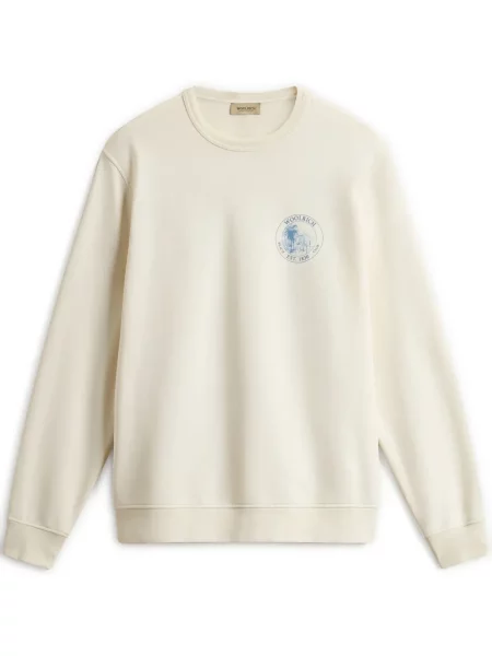 Hanorac Woolrich cu imagine alb
