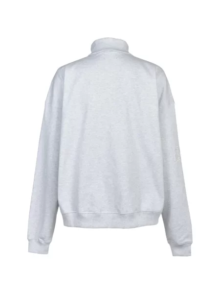 Hanorac cu fermoar Breath cu broderie gri