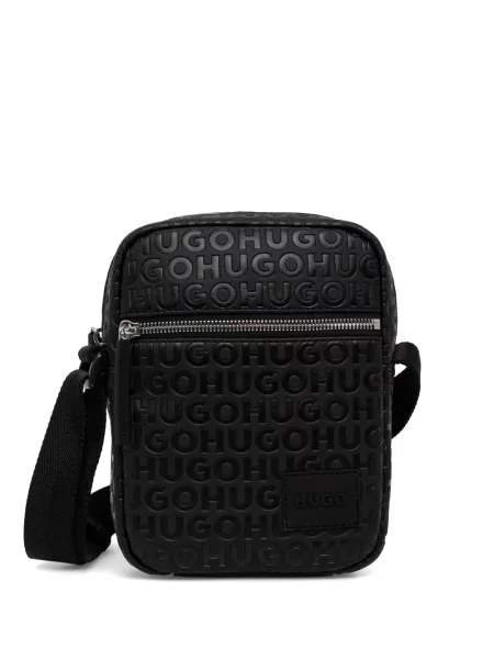 Geantă crossbody Hugo cu autograf negru