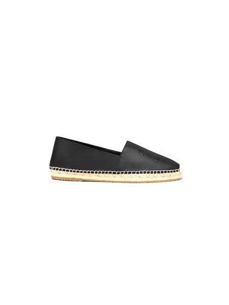 Espadryle Céline skórzane czarne
