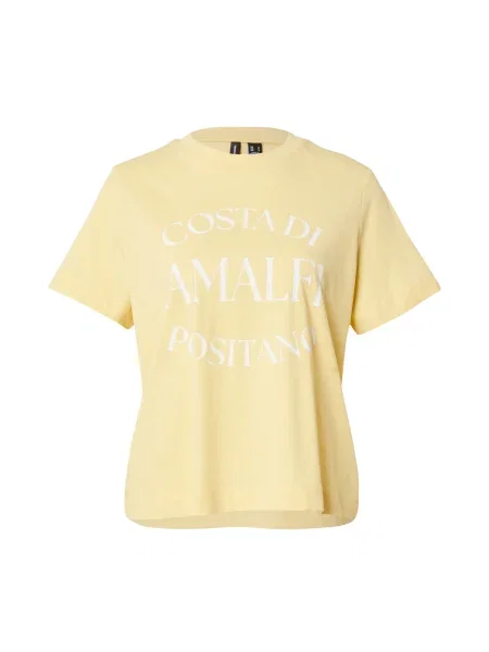 Vero Moda Tricou Sonna Galben alb