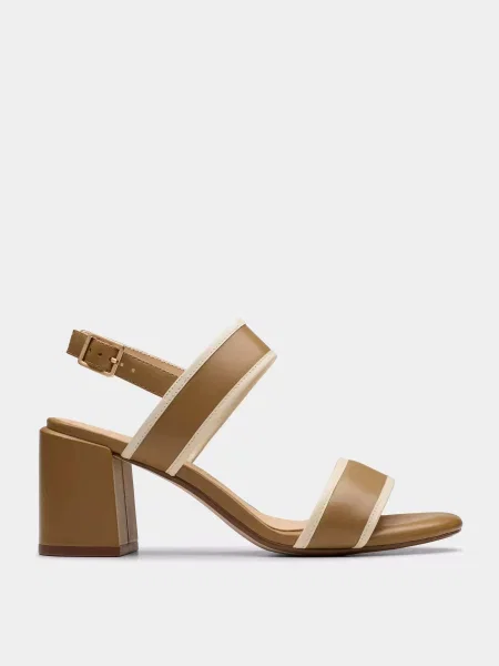 Шкіряні Босоніжки Clarks світло-коричневий коричневі