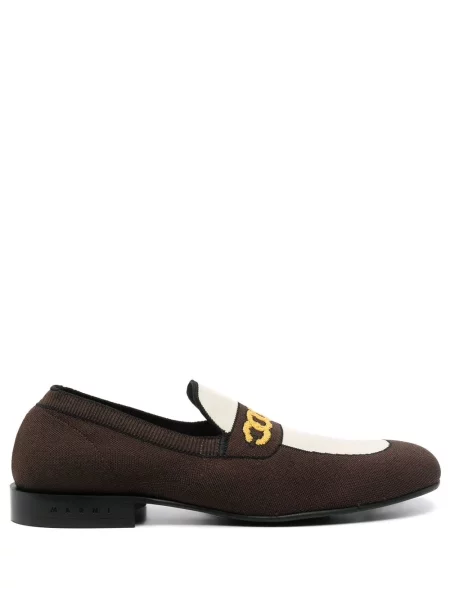 Pantofi loafer Marni cu imagine maro