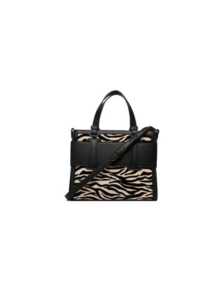 Armani Exchange kabelka typu tote dámska z imitácie kože čierna