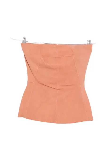 Top Rick Owens din piele portocaliu