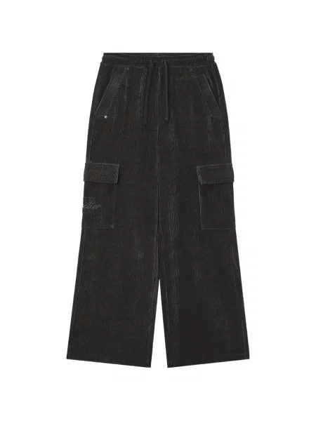 Pantaloni cargo Musium Div. de catifea cord gri