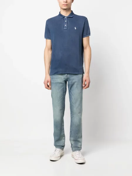 Kožená puntíkatá kšiltovka Polo Ralph Lauren s výšivkou oranžová