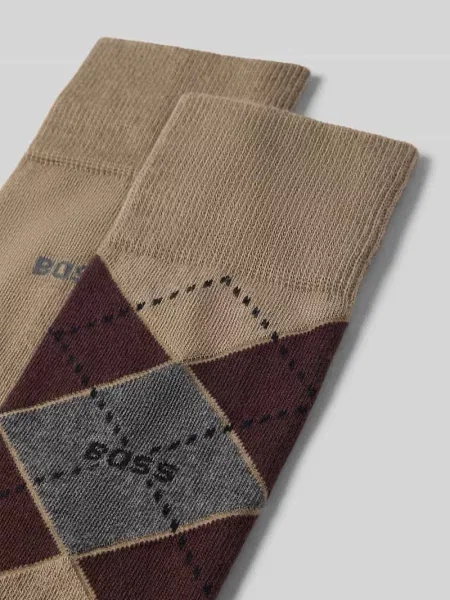 Skarpety z mieszanki bawełny w zestawie 2 szt. model ARGYLE' Boss