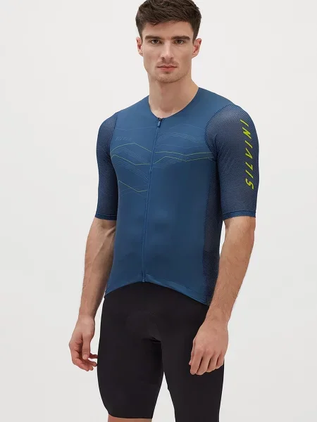 Koszulka rowerowa Silvini Jersey Legno niebieska
