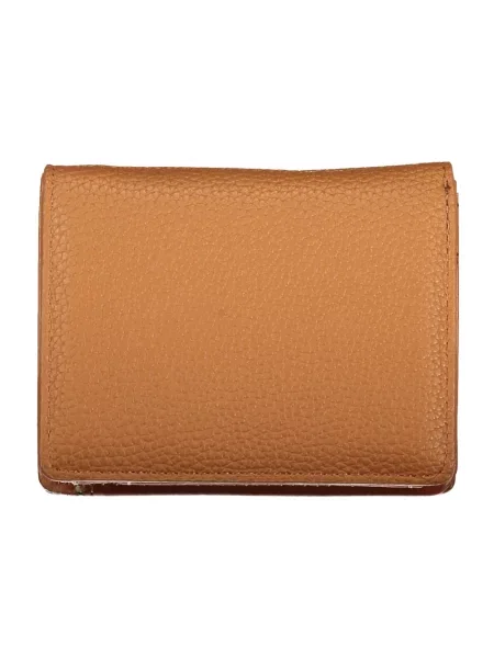 Lniany portfel Valentino Bags brązowy