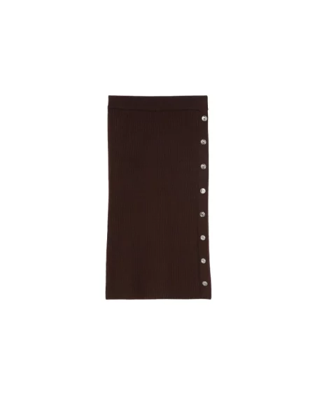 Spódnica midi Pinko z dżerseju brązowa