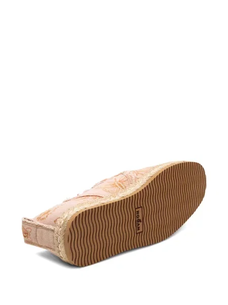 Espadrile Hogan cu model floral cu imagine portocaliu