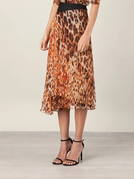 Fustă Bouchra Jarrar cu imagine cu imprimeu animal print
