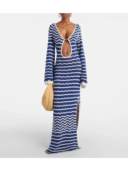 Rochie maxi Bananhot tricotate de costum albastru