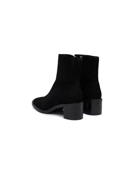 Škornji Calvin Klein Block Heel Ank Boot Suede črna