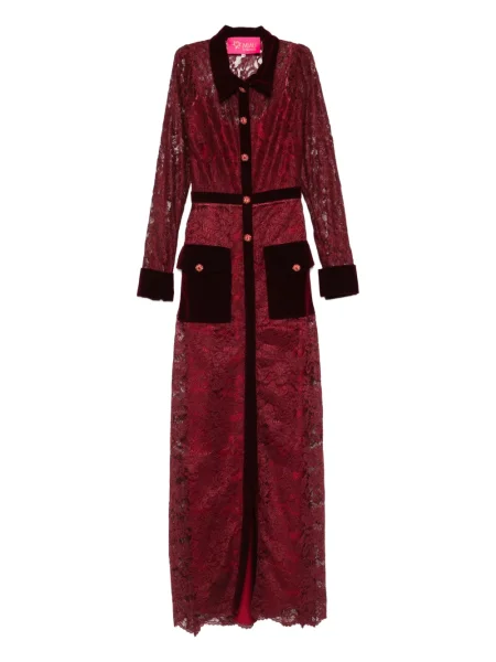 Maksi sukienka maxi Miau By Clara Rotescu garniturowa czerwona