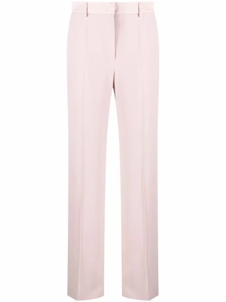 Pantaloni Alberta Ferretti din satin roz