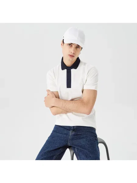 Lacoste Koszulka Polo Z Bawełny Organicznej Piqué biała