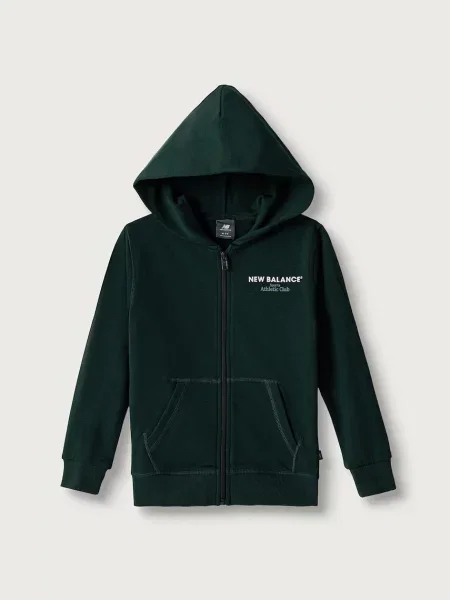 New Balance melegítőfelső kapucnival gyerek zöld