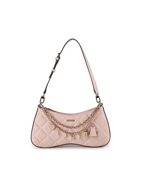 GUESS Geantă de umăr Libby pudră roz