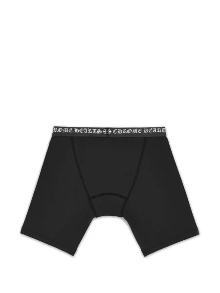 Szív mintás boxeralsó Chrome Hearts autogrammal fekete