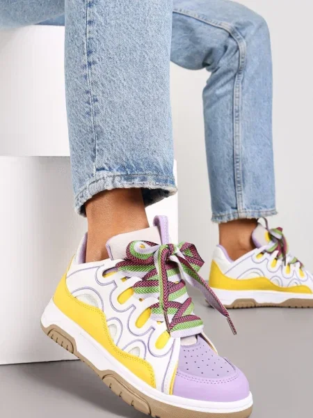 Sneakers cu Șireturi Late Nolita violet