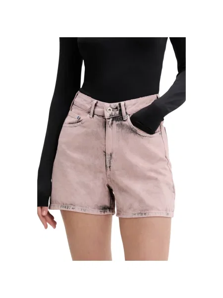 Karl Lagerfeld Jeans szorty jeansowe różowe