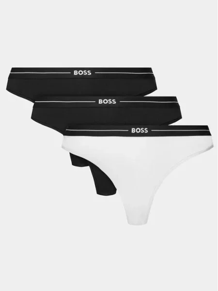 Boss Комплект 3 чифта прашки бял
