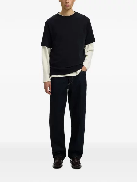 Scurt tricou Selected negru