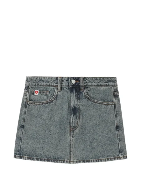 Mała mały spódnica jeansowa Apee™ By *a Bathing Ape® w serca niebieska