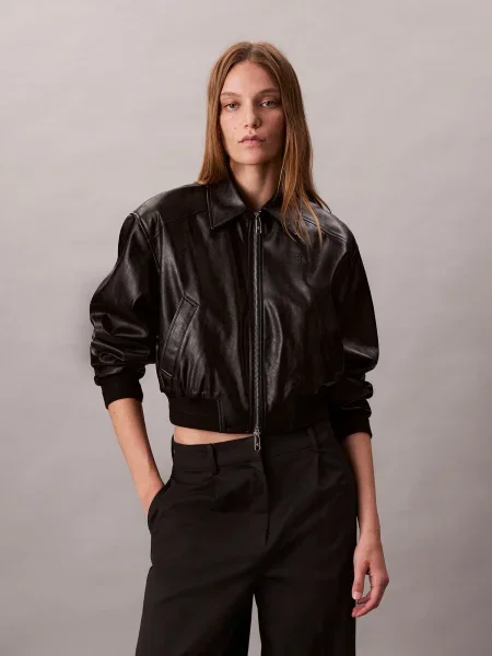 Calvin Klein Jeans Geacă de primăvară-toamnă negru