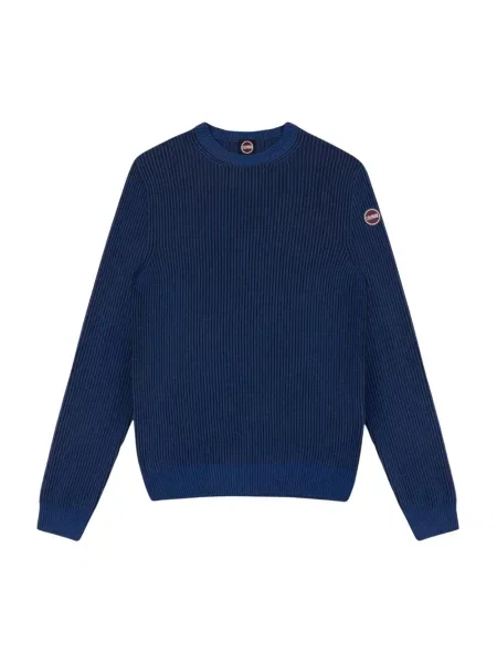 Sweter Colmar wełniany z długim rękawem na siłownię niebieski