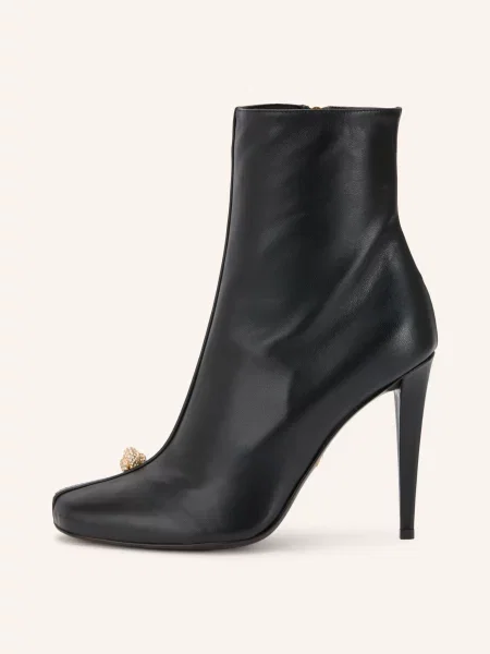 Giuseppe Zanotti Design Kotníkové Boty Manhattan S Ozdobnými Kamínky černá