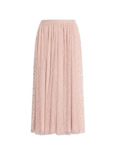 Fustă midi Alberta Ferretti cu broderie roz