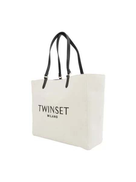 Torebka Twinset z logo biała
