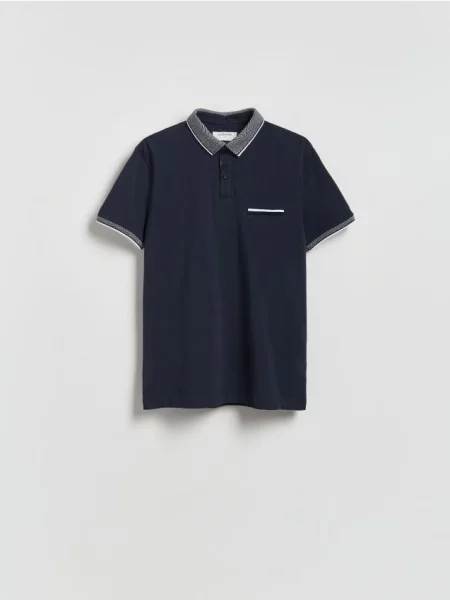 Reserved Tricou polo slim fit cu conținut ridicat de bleumarin