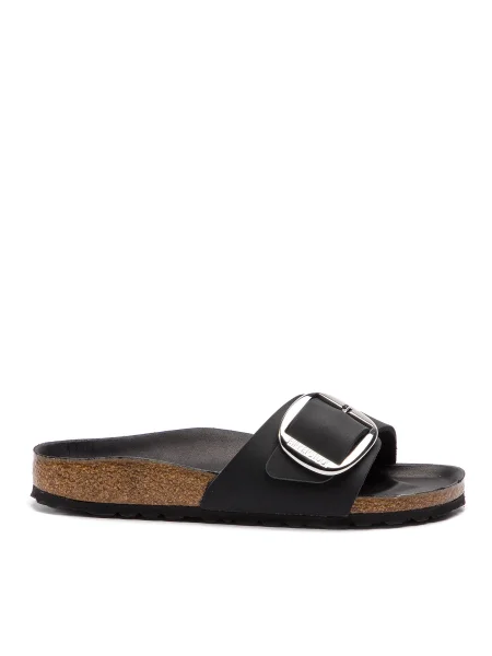 Șlapi Birkenstock din piele negru