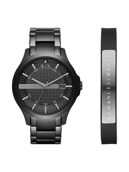 Годинник і браслет Armani Exchange чорний