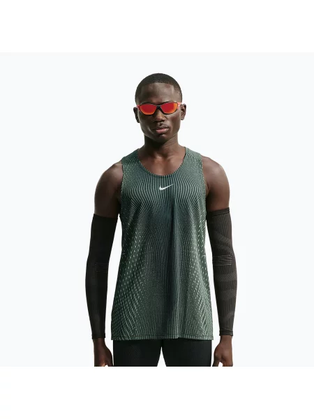Tricou de alergare pentru bărbați Nike Stride black/light green spark negru
