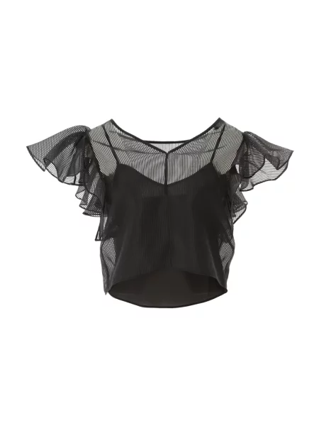 Bluzka Karl Lagerfeld z falbankami czarna