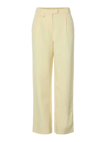 PIECES Pantaloni cutați PCNIMORA deschis galben