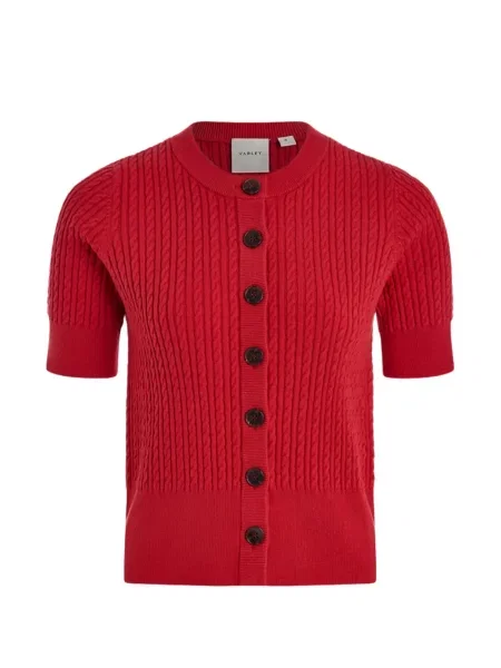 Cardigan Varley tricotate roșu