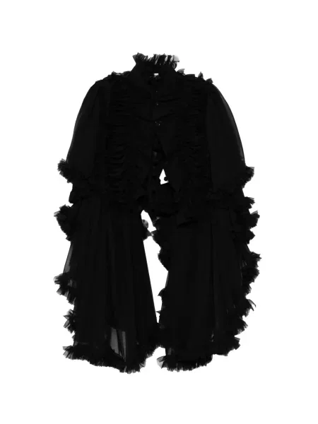 Geacă Noir Kei Ninomiya cu volane negru