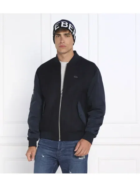 Karl Lagerfeld de lână geacă bomber cu adaos de cașmir