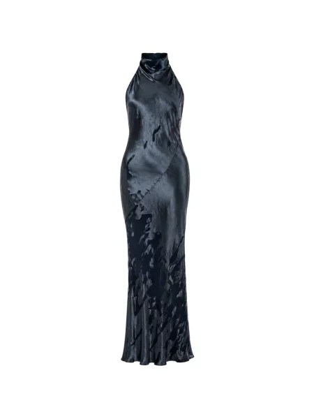 Rochie The Sei cu gât halter albastru