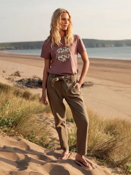 Loren spodnie z bawełny organicznej Green