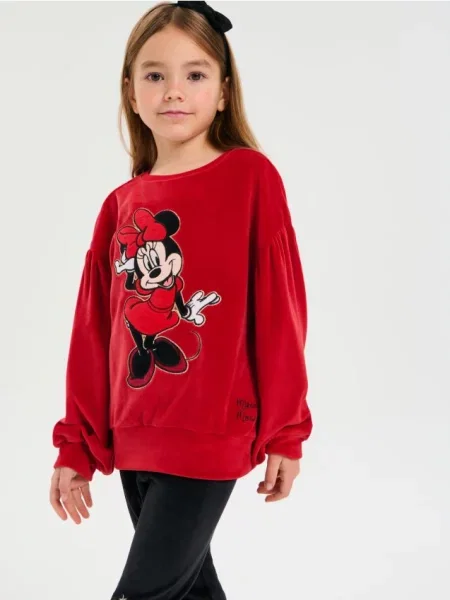 Sinsay Mikina Minnie Mouse červená