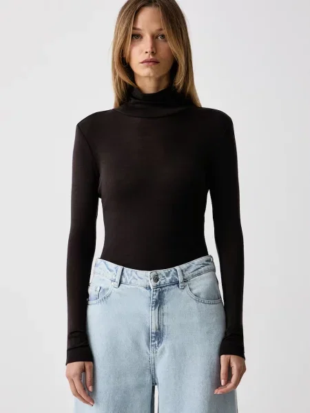 Tricou cu mânecă lungă Gestuz maro