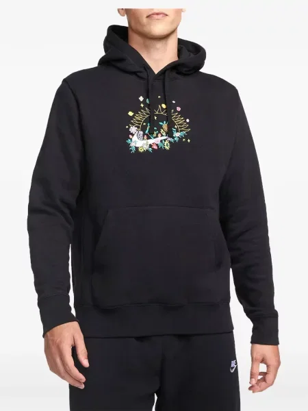 Hanorac Nike cu glugă cu imagine cu model camuflaj roșu