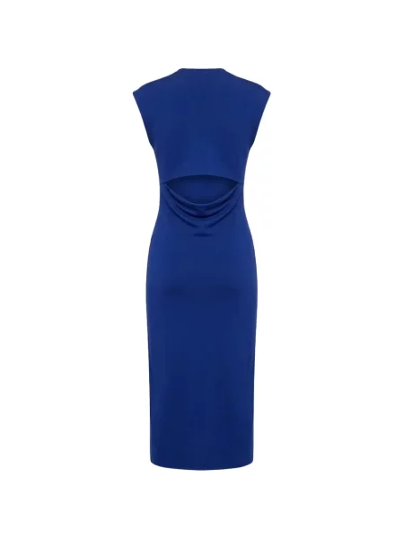 Rochie midi Jil Sander fără mâneci albastru
